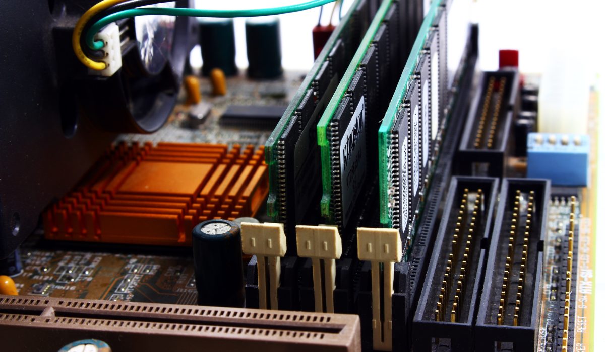 Close up of Computer components